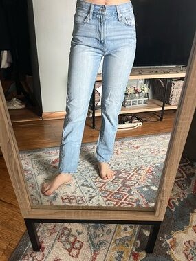 Madewell Light Blue High-Rise Straight Jeans